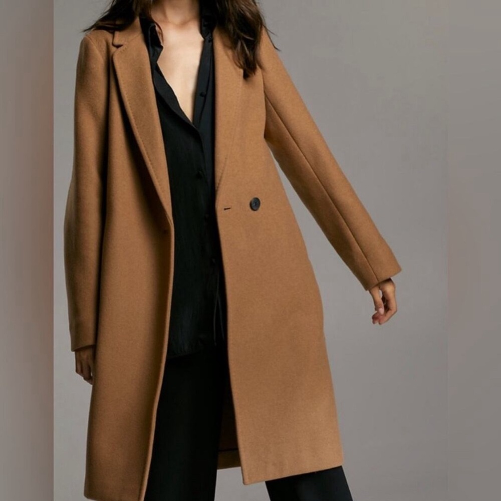Aritzia Babaton Steadman Camel Coat Size Extra Small